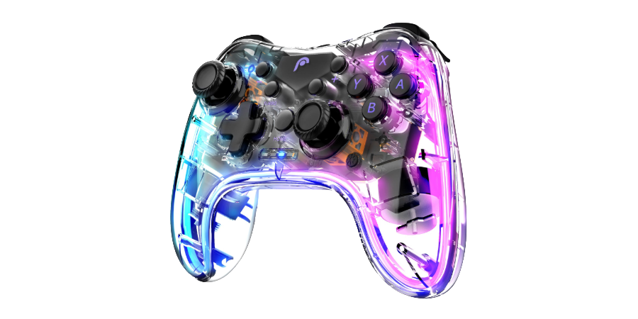 Fosmon Wireless Bluetooth Gaming Controller: RGB-Enhanced Gameplay for PC & Console