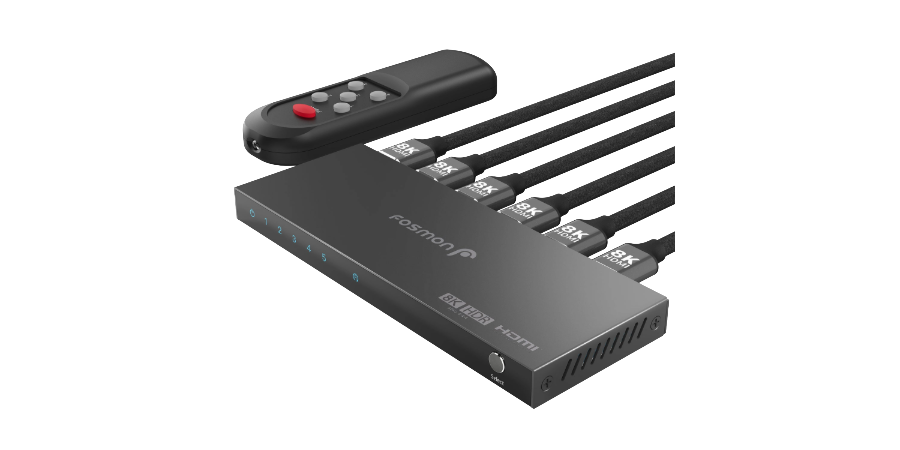 Fosmon 5-Port HDMI 8K Switch with Remote: The Ultimate Multi-Device Entertainment Upgrade