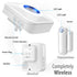 WaveLink Wireless Door Chime with 1 Receiver + 2 Door Sensors (110V, 433MHZ, 12V 23A Battery Included)