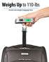 Fosmon Digital Luggage Scale, LCD Display Backlight Temperature Baggage Scale w/ 110lbs Capacity, Portable Stainless Steel Hanging Luggage Weight Scale w/ Tare Function for Travelers - Silver