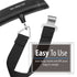 Fosmon Digital Luggage Scale, LCD Display Backlight Temperature Baggage Scale w/ 110lbs Capacity, Portable Stainless Steel Hanging Luggage Weight Scale w/ Tare Function for Travelers - Silver