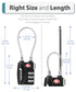 TSA Accepted Cable Locks 3-Dial Combo
