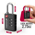 Fosmon TSA Approved Locks for Luggage. Suitcase Locks with Open Alert Indicator, 3 Digit Combination Padlock with Alloy Body for Travel, Backpack Zipper Anti Theft, Locker, Gym, Gun Case, Tent