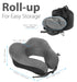 Memory Foam Travel Neck Pillow + Earplugs