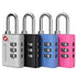 Fosmon TSA Approved Locks for Luggage. Suitcase Locks with Open Alert Indicator, 3 Digit Combination Padlock with Alloy Body for Travel, Backpack Zipper Anti Theft, Locker, Gym, Gun Case, Tent- 4 Pack