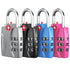 Open Alert Indicator 3 Digit Combination TSA Accepted Luggage Lock - Black, Blue, Pink, and Silver