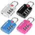 Open Alert Indicator 3 Digit Combination TSA Accepted Luggage Lock - Black, Blue, Pink, and Silver
