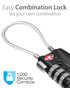 Fosmon TSA Approved Cable Locks for Luggage, Suitcase, Gun Case with Push Release Button, 3 Digit Long Shackle Combination Wire Locks for Backpack Zipper Anti Theft, Gym Locker