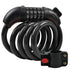 Fosmon Bike Lock Cable (6 Feet), Heavy Duty 5-Digit Self Coiling Resettable Combination Code, Bicycle Chain Flexible Steel Security Cable Lock with Bike Mount Holder - Black
