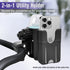 Fosmon 2 in 1 Stroller Cup Holder Attachment with Phone Holder, Universal Adjustable Clamp Drink Mount, Black
