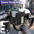Fosmon 2 in 1 Stroller Cup Holder Attachment with Phone Holder, Universal Adjustable Clamp Drink Mount, Black