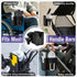 Fosmon 2 in 1 Stroller Cup Holder Attachment with Phone Holder, Universal Adjustable Clamp Drink Mount, Black