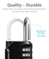 4 Digit Combination Multi-Purpose Padlock