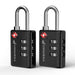 Fosmon 2 Pack TSA Approved 3-Digit Combination Luggage Locks with Open Alert