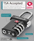 Open Alert Indicator TSA Accepted 3 Digit Combination Luggage Lock