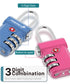 Open Alert Indicator TSA Accepted 3 Digit Combination Luggage Lock
