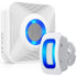 Fosmon WaveLink Wireless Motion Doorbell Alert Sensor - 52 Ringtones (1 Receiver and 1 Motion Sensor) - White