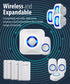 Fosmon WaveLink Wireless Motion Doorbell Alert Sensor - 52 Ringtones (1 Receiver and 1 Motion Sensor) - White