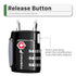 TSA Accepted 3 Digit Combination Cable Luggage Lock - Black
