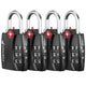 TSA Accepted Luggage Locks, Fosmon Open Alert Indicator 3 Digit Combination Padlock Codes for Travel Bag, Suit Case, Lockers, Gym, Bike Locks or Other (4 Pack)