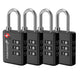 TSA Accepted Luggage Locks, Fosmon Open Alert Indicator 3 Digit Combination Padlock Codes for Travel Bag, Suit Case, Lockers, Gym, Bike Locks or Other (4 Pack)
