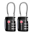 TSA Approved 3 Digit Combination Cable Luggage Lock - Black