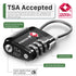TSA Approved 3 Digit Combination Cable Luggage Lock - Black
