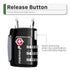TSA Approved 3 Digit Combination Cable Luggage Lock - Black