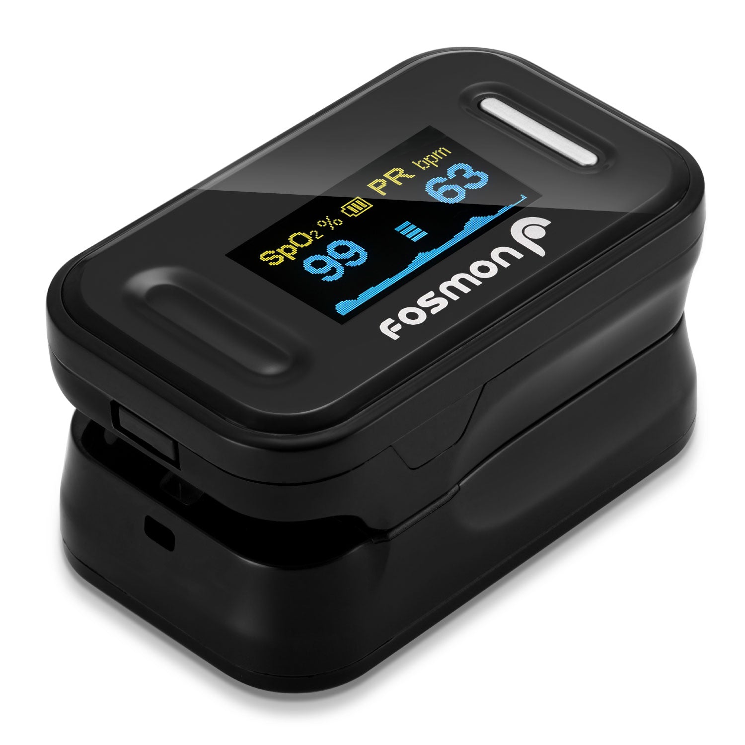 Portable OLED Finger Pulse Oximeter for Sports and Aviation Use, Digital Fingertip O2 Meter Blood Oxygen Saturation Monitor (SpO2) with Pulse Rate Measurements, has 6 Different Display Modes