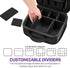 Travel Organizer Cosmetic Case w/ Adjustable Dividers - Small