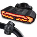 Fosmon Smart Bike Tail Light with Turn Signal and Automatic Brake Light (2 Pack), USB Rechargeable Wireless Anti-Theft Bike Alarm with Remote, IP65 Waterproof Bicycle Rear Light Safe for Night Riding