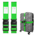 Luggage Straps for Suitcases (2 Pack), Travel Belts with Adjustable Strap, Buckle and Identifiers, Luggage Connector Luggage Wrap, Essential Luggage Accessories for Travel Cruise (Green)