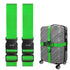 Fosmon Luggage Straps for Suitcases (2 Pack), Travel Belts with Adjustable Strap, Buckle and Identifiers, Luggage Connector Luggage Wrap, Essential Luggage Accessories for Travel Cruise (Green)