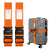 Luggage Straps for Suitcases (2 Pack), Travel Belts with Adjustable Strap, Buckle and Identifiers, Luggage Connector Luggage Wrap, Essential Luggage Accessories for Travel Cruise (Orange)