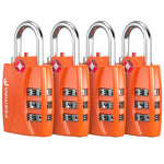 Open Alert Indicator TSA Accepted 3 Digit Combination Luggage Lock - Orange