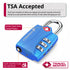 Open Alert Indicator TSA Accepted 3 Digit Combination Luggage Lock - Blue