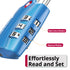 Open Alert Indicator TSA Accepted 3 Digit Combination Luggage Lock - Blue