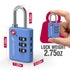 Fosmon TSA Approved Locks for Luggage. Suitcase Locks with Open Alert Indicator, 3 Digit Combination Padlock with Alloy Body for Travel, Backpack Zipper Anti Theft, Locker, Gym, Gun Case- Blue 2 Pack