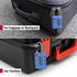 Fosmon TSA Approved Locks for Luggage. Suitcase Locks with Open Alert Indicator, 3 Digit Combination Padlock with Alloy Body for Travel, Backpack Zipper Anti Theft, Locker, Gym, Gun Case- Blue 2 Pack