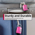 Open Alert Indicator TSA Accepted 3 Digit Combination Luggage Lock - Pink