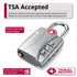 Open Alert Indicator TSA Accepted 3 Digit Combination Luggage Lock - Silver