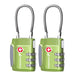 TSA Accepted 3 Digit Combination Cable Luggage Lock - Green