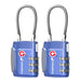 TSA Accepted 3 Digit Combination Cable Luggage Lock - Blue