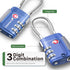 TSA Accepted 3 Digit Combination Cable Luggage Lock - Blue