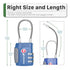 TSA Accepted 3 Digit Combination Cable Luggage Lock - Blue