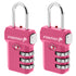 Open Alert Indicator TSA Accepted 3 Digit Combination Luggage Lock - Pink