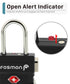 Open Alert Indicator TSA Accepted 3 Digit Combination Luggage Lock - Black