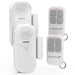 130dB Wireless Window/Door Alarm Sensors withRemote Control - White