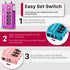 Fosmon TSA Accepted 4 Digit Combination Cable Luggage Lock - Black, Blue, Purple and Pink (Metallic) - 4 Pack