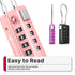 Fosmon TSA Accepted 4 Digit Combination Cable Luggage Lock - Black, Blue, Purple and Pink (Metallic) - 4 Pack